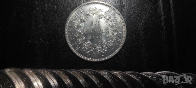 10 френски франка Херкулес - Сребро .900, снимка 2 - Нумизматика и бонистика - 53589392