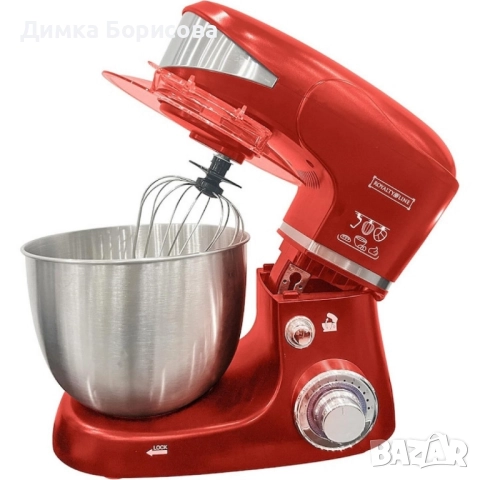 Многофункционален планетарен миксер с иноксова купа 5.5L Royalty Line RL-PKM1600, снимка 9 - Миксери - 51689892