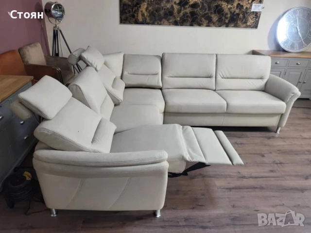 ПРОМОЦИЯ!Светло кремав ъглов диван от плат Dakar с ел.релакс механизъм, снимка 3 - Дивани и мека мебел - 52827092