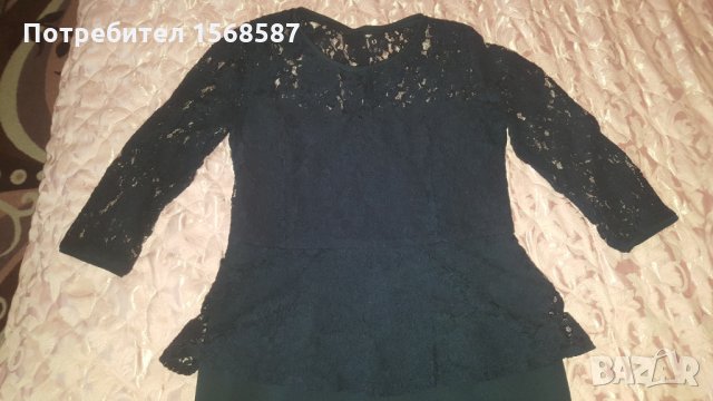 Тъмносиня рокля на фирма Катина размер 46, снимка 3 - Рокли - 34141814