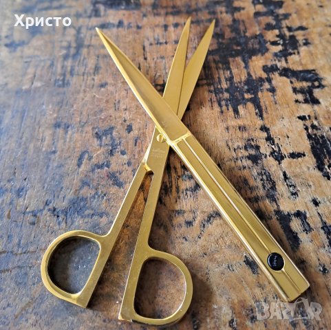 нож и ножица комплект Лерхе Lerche Солинген Solingen с 24 карата златно покритие и китайски лак,, снимка 7 - Антикварни и старинни предмети - 36132439