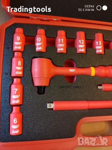 DRAPER EXPERT 3/8 изолирани 1000V гедоре /гидория 19части вложки камъни комплект, снимка 4 - Гедорета - 52860126