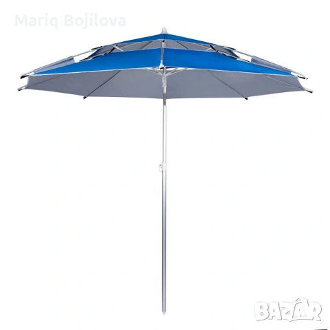 Плажен чадър Muhler с размери 190 x 207 см. за пълна защита и интелигентен комфорт