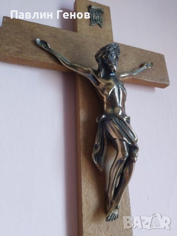 Стар кръст , Исус Христос 50.5х28см , снимка 4 - Други ценни предмети - 41394621