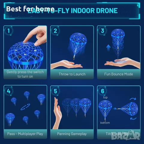 Semai Летяща топка Играчки, 360° Ръчно управляван мини дрон за деца за момчета , снимка 3 - Други - 55899211