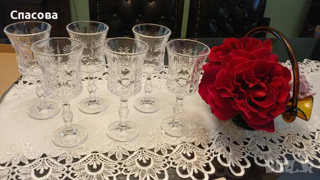 Сервиз стъклени чаши за алкохол, снимка 2 - Чаши - 50374106