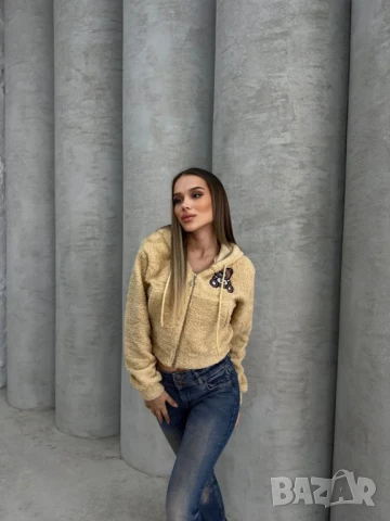 Късо памучно яке с ефектна визия , снимка 3 - Якета - 50452379