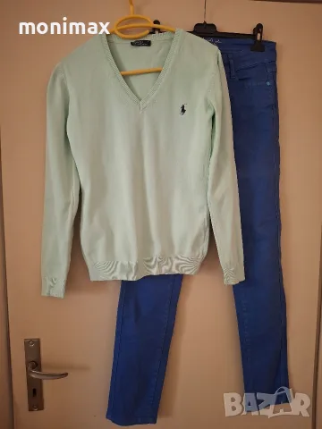 Дънки и мек пуловер/ блуза Polo S/M, снимка 4 - Блузи с дълъг ръкав и пуловери - 56376204