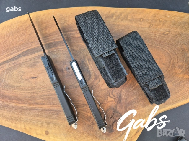 Автоматичен нож MICROTECH Ultratech,два модела,тъмно острие, снимка 8 - Ножове - 49241797