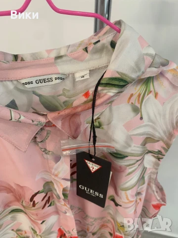 Риза Guess нова с етикет за 16г, но е подходяща и за XS и S, снимка 6 - Ризи - 50593762