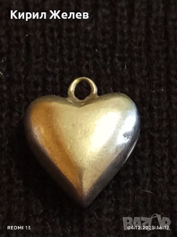 Романтична сребърна висулка СЪРЦЕ ❤️ много красива 52400