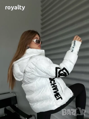 Ch🅰️nel Луксозно Бяло Зимно Дамско Яке , снимка 3 - Якета - 52162234