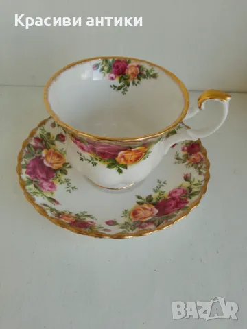 Royal Albert old country roses чаша чай, снимка 6 - Антикварни и старинни предмети - 49436352