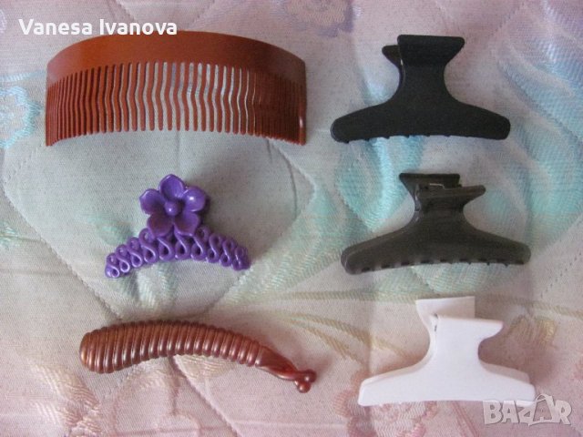Лот нови аксесоари за коса - шноли и извит гребен 
