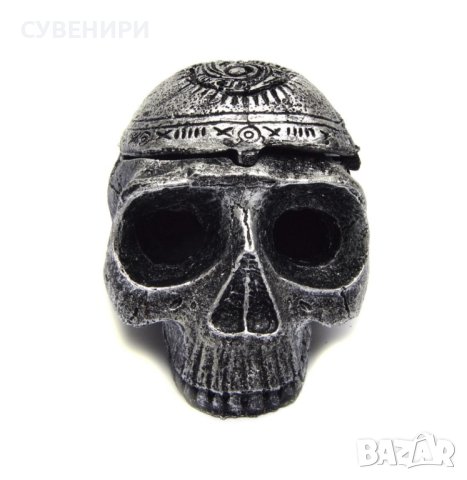 Декоративен пепелник във формата на череп с капак., снимка 3 - Други - 41971186