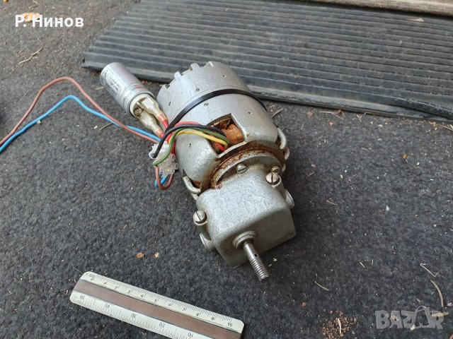 Монофазен ел.двигател / електромотор с редуктор 5 оборота в минута, снимка 3 - Електродвигатели - 41798923