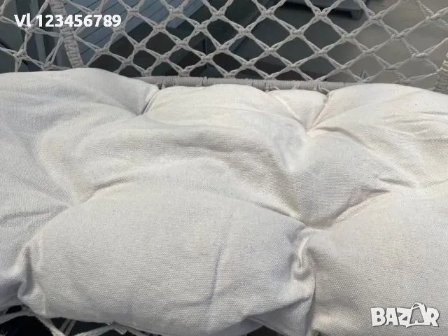 Висяща градинска люлка хамак с възглавница за двама, 130см, снимка 4 - Къмпинг мебели - 51540742