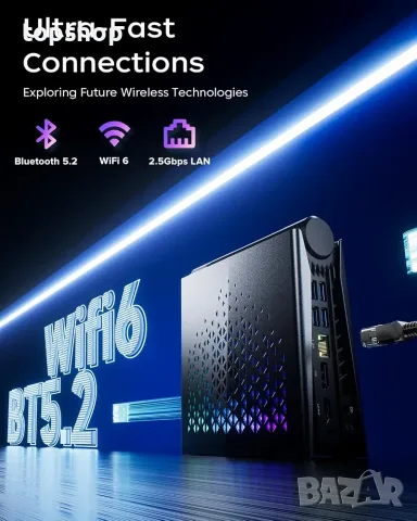 Нов Мощен Mini PC ACEMAGIC S3A | Ryzen 9 8945HS | 16GB RAM | 512GB NVMe | RGB  , снимка 5 - Геймърски - 56135895