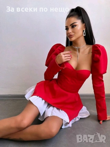 Дамска Ефектна Рокля - Налични Различни Цветове Код Pink12, снимка 2 - Рокли - 53569770