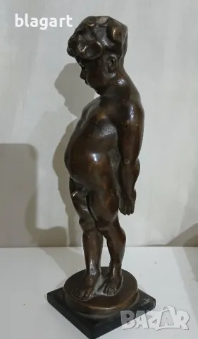 Статуетка-"Малкият Херкулес" -бронз, снимка 6 - Антикварни и старинни предмети - 48458682