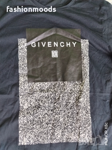 Мъжка тениска тъмно синя Givanchy втален модел размер: М, снимка 2 - Тениски - 52050595