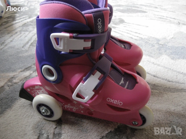 Детски регулируеми ролери Oxelo размер 26-28 + предпазни наколенки , снимка 4 - Други - 52480541