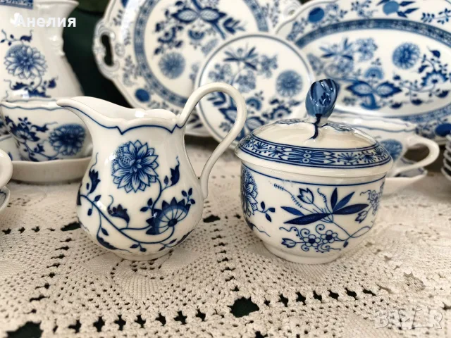 Hutschenreuther Bavaria Син лук много неща , снимка 3 - Чаши - 56274647