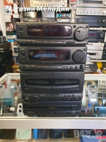 Аудиосистема Panasonic SA-CH350 В отлично техническо и визуално състояние. Лека забележка на касетит