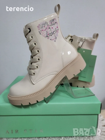 Нови бежови боти - лак  - 30 номер