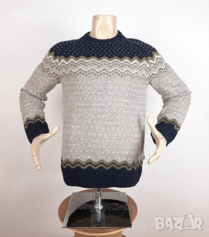 Fjallraven Ovik - Оригинален мъжки пуловер от вълна размер M, снимка 2 - Пуловери - 52829612