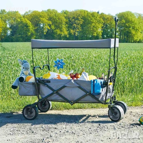 Количка за къмпинг и плаж Pinolino Paco, сгъваема, сива , снимка 5 - Къмпинг мебели - 53468432
