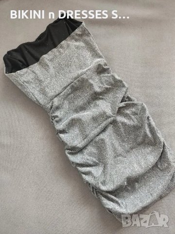 Уникална сребриста рокля , снимка 5 - Рокли - 42734005