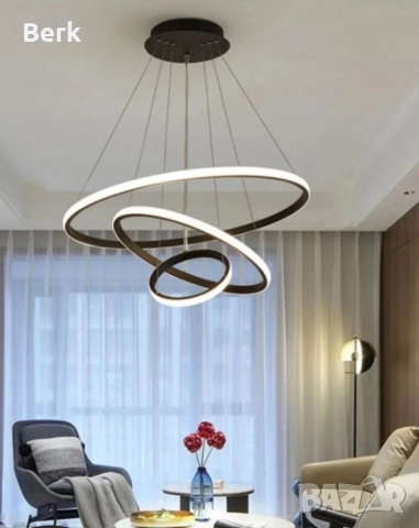 Модерен LED полилей, снимка 3 - Полилеи - 52487811