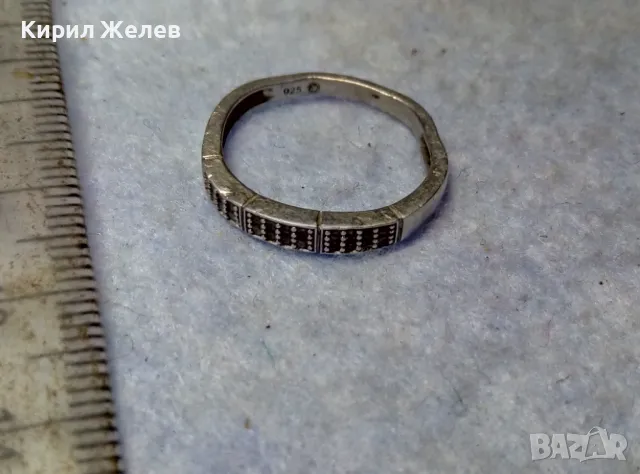 SWAROVSKI СКЪПОЦЕНЕН СРЕБЪРЕН ПРЪСТЕН СРЕБРО 925 с ЩЕМПЕЛ ЛЕБЕД на СВАРОВСКИ 47530, снимка 2 - Пръстени - 49733202