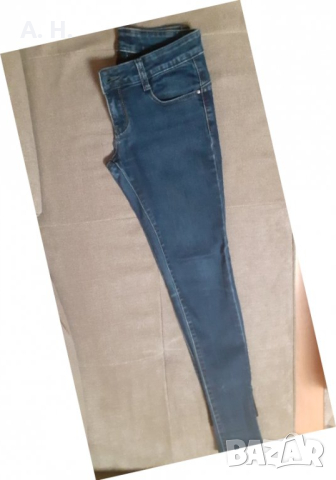 Дамски тъмни дънки слим размер 27