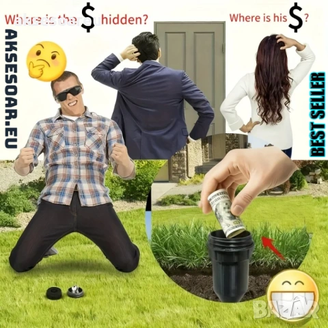 Скривател за ключове за градина реалистичен подземен сейф тип поливна система здрава пластмаса, снимка 2 - Кутии за съхранение - 53873648