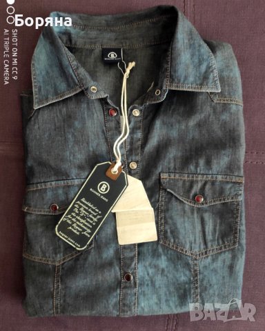 НАМАЛЕНА - Bogner Jeans нова дънкова риза , снимка 8 - Ризи - 41104394