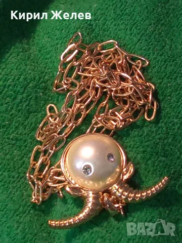 СИМПАТИЧЕН ЗЛАТИСТ ФИГУРАЛЕН АРТ МЕДАЛЬОН КОЛИЕ 26729, снимка 10 - Колиета, медальони, синджири - 47111691