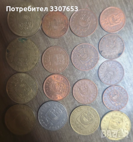 монети Латвия17бр, снимка 2 - Нумизматика и бонистика - 50936436