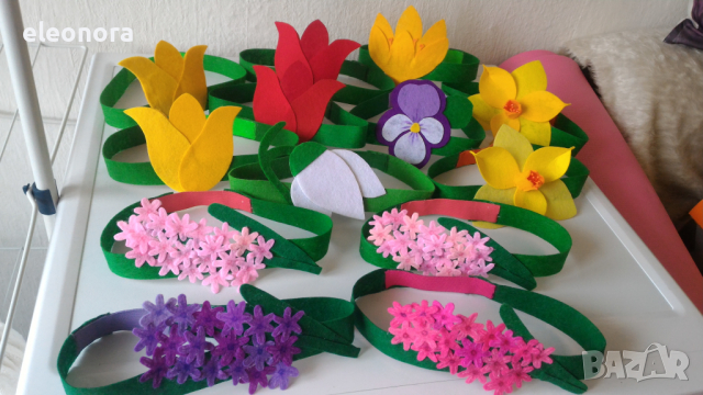 Ръчно изработени коронки от филц, снимка 15 - Други - 28158574