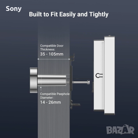 Безжичен звънец с камера Ezviz HP2, 2MP, снимка 3 - IP камери - 52690000