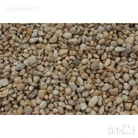 "ПРОМОЦИЯ" Грунд Естествен речен пясък "White Pearl" 3-5мм 2кг , снимка 2 - Оборудване за аквариуми - 51350137