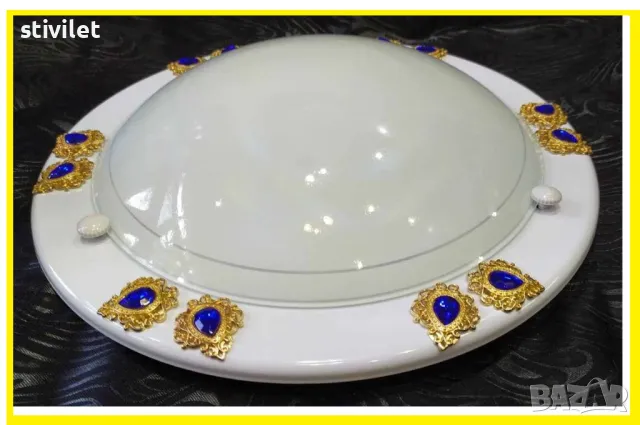 ПЛАФОН СИНЯ КАПКА  - НОВО- 3D ЕФЕКТ., снимка 11 - Лампи за таван - 47360374