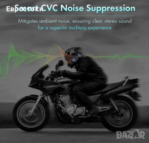 Мотоциклетна комуникационна система BETOWEY B2X, двойна (2 слушалки), Bluetooth интерком за каска, снимка 4 - Аксесоари и консумативи - 50716466