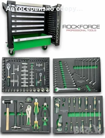 Професионален шкаф с инструменти RockForce 172 части