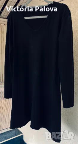 Свободна  рокля вълна , коприна, кашмир, снимка 3 - Рокли - 48062451