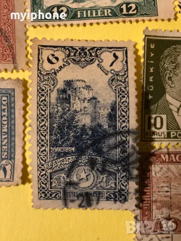 Лот от 12 броя стари Отомански пощенски марки, снимка 6 - Филателия - 49160226