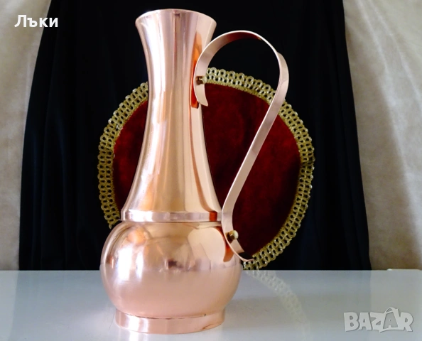 Медна кана за вино,чиста червена мед 1.5 л. , снимка 2 - Антикварни и старинни предмети - 53817120