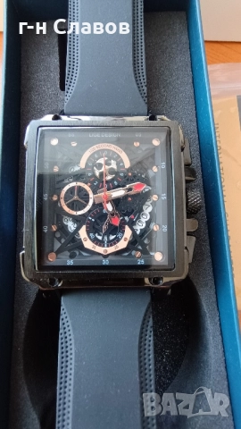 Мъжки Chronograph LIGE Black Onix, снимка 12 - Мъжки - 51655447