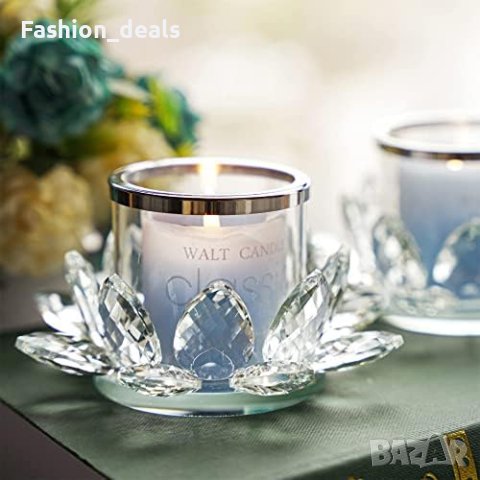 Нов комплект от 2 броя свещници поставки/Лотосови цветя/Дом Декорация, снимка 5 - Други - 41434551